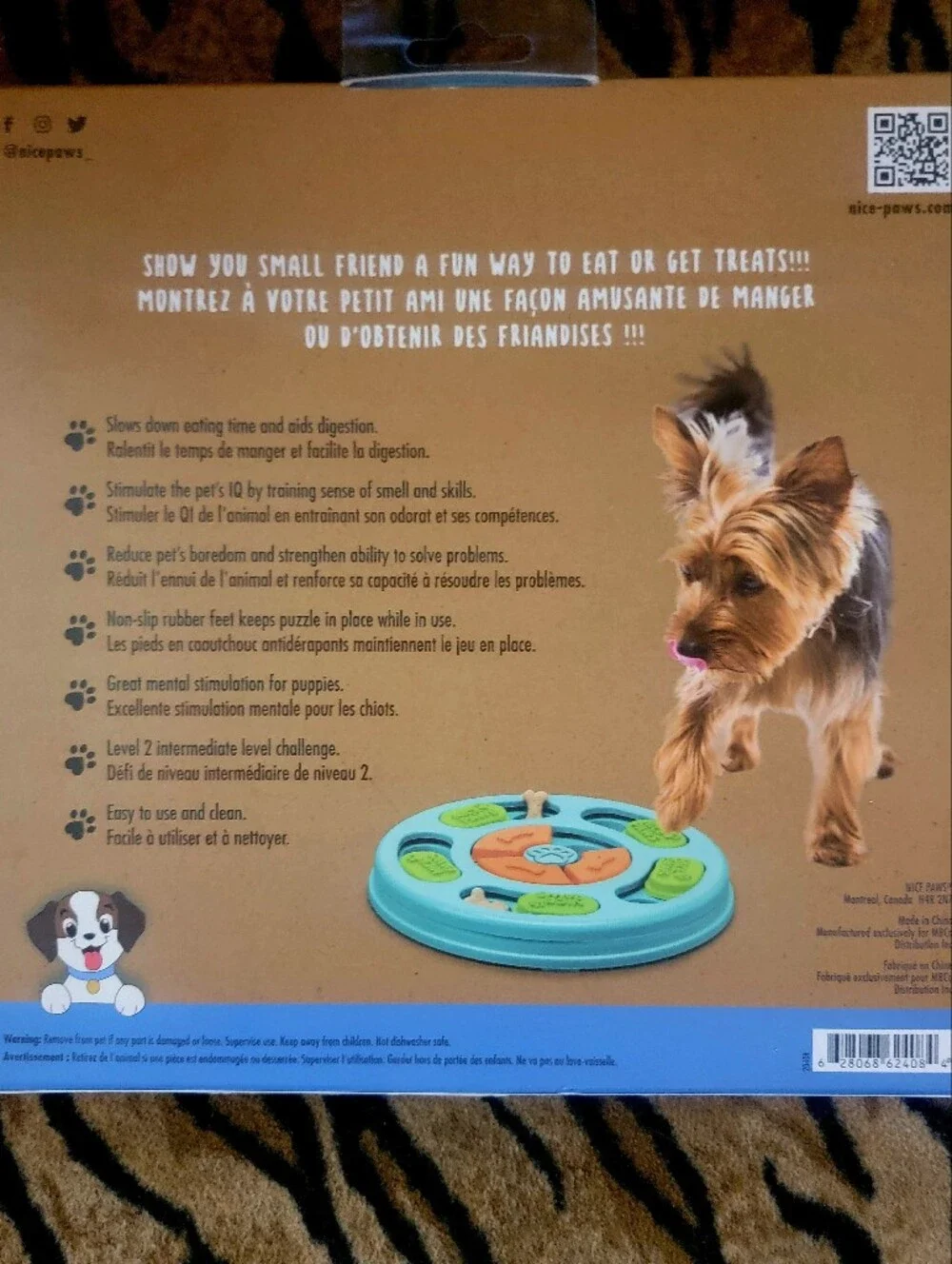 Pet Dog Or Cat Treat Dispenser Feeder Toy Slide 'N Treat Game Interactive Ea.